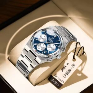 BINBOND 203 Luxury Quality Chronograph Men's Watch- Blue (1 Year Warranty)