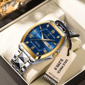 POEDAGAR 958 Luxury Stainless Steel Men's Watch (1 Year Warranty)