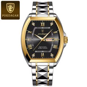 POEDAGAR 958 Luxury Stainless Steel Men's Watch (1 Year Warranty)