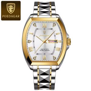 POEDAGAR 958 Luxury Stainless Steel Men's Watch (1 Year Warranty)