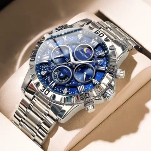 POEDAGAR 973 Luxury Fashion Chronograph Men's Watch (2 Year Warranty)