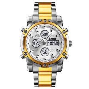 SKMEI 1389 Dual Time Toton White Multifunctional Men’s Premium Watch