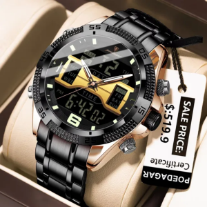 POEDAGAR E103 Luxury Fashion Digital Chronograph Men's Watch