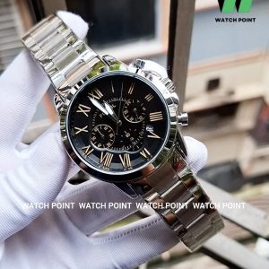 Fosil Luxury Fashion Chronograph Men's Watch – Silver & Black
