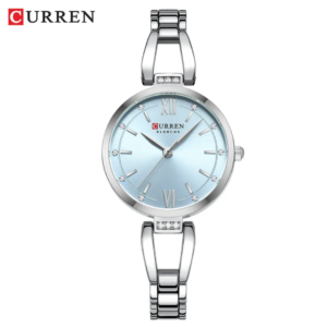 Curren 9092 Luxury Quality Women’s Quartz Watch – Silver Blue