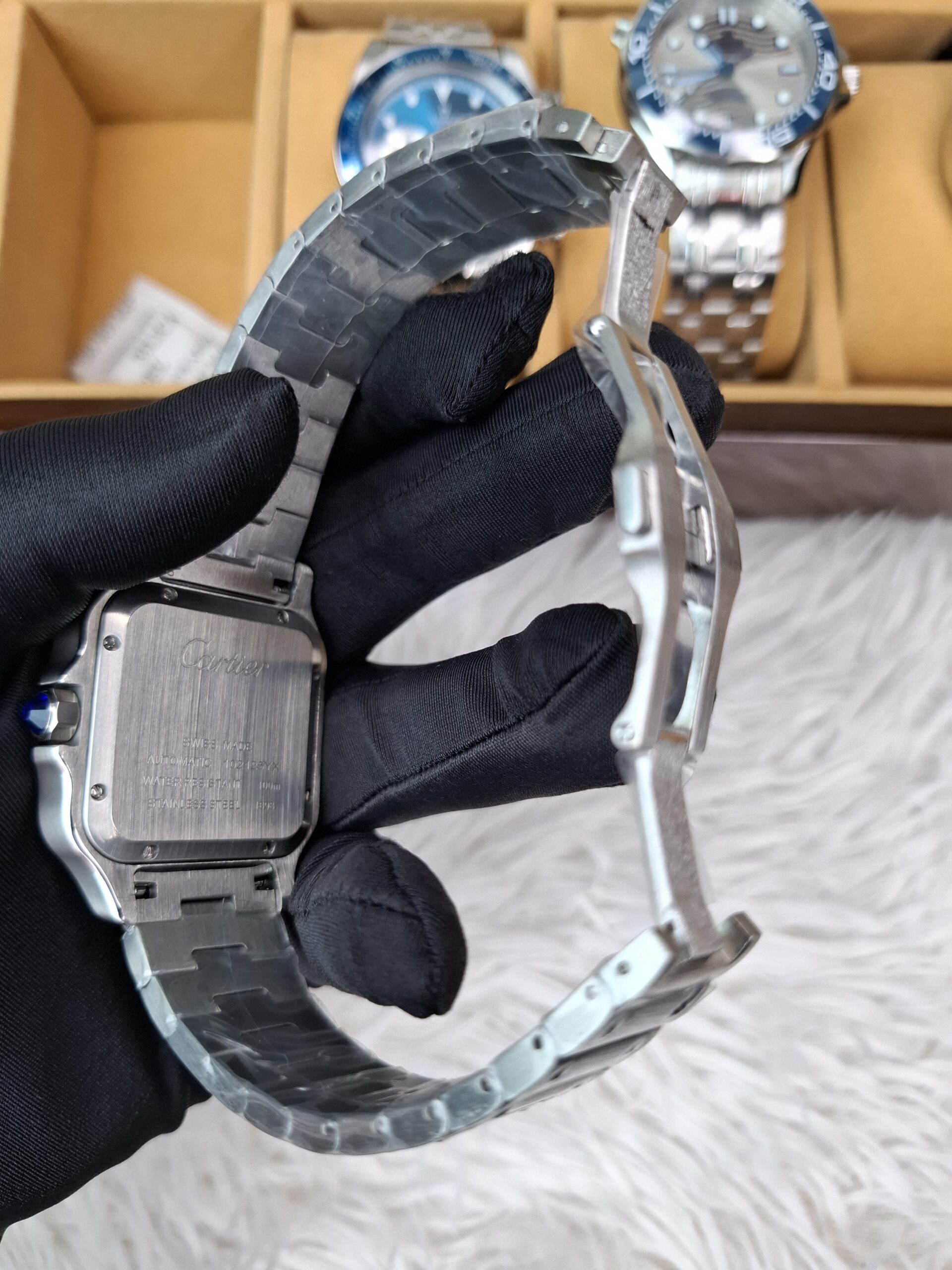 Cartier Santos Black Dial 42mm – Men's Watch Automatic Movement - Image 3