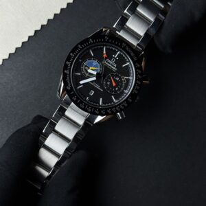 Omega Speedmaster Pilot Chronograph Luxury Fashion Men's Watch – Silver Black
