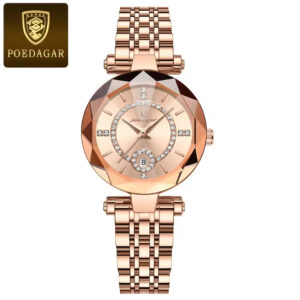 POEDAGAR 726 Luxury Quality Women’s Quartz Watch – RoseGold Gold