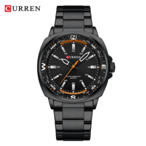 Curren 8455 Luxury Fashion Men's Quartz Watch - Full Black
