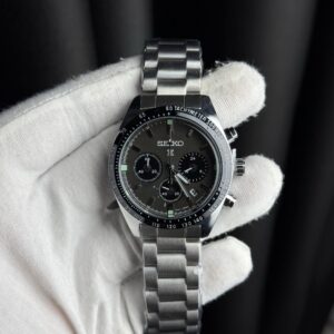 Seiko Prospex Speedtimer Solar Chronograph Men's Quartz Watch – Silver Grey