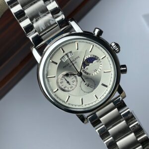 Patek Philippe Premium Quality Chronograph Quartz Watch for Men – Silver White